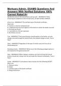 Mortuary Admin&period; EXAMS Questions And Answers With Verified Solutions 100&percnt; Correct Rated A&plus;