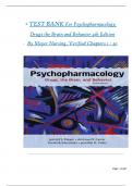 TEST BANK For Psychopharmacology&colon; Drugs&comma; the Brain&comma; and Behavior&comma; 4th Edition By Meyer Nursing&comma; Verified Chapters 1 - 20&comma; Complete Newest Version