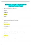 Radiology Chapter 3 Questions and  Answers Already Passed