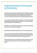 Prophecy General ICU A V3 exam with verified solutions