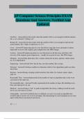 AP Computer Science Principles EXAM Questions And Answers&period; Verified And Updated&period;