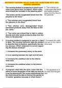 MATERNITY NURSING NCLEX EXAM TEST QUESTIONS WITH 100&percnt; VERIFIED ANSWERS