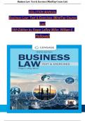 Solution Manual For Business Law&colon; Text & Exercises&comma; 10th Edition by Roger LeRoy Miller&comma; William E&period; Hollowell&comma; Verified Chapters 1 - 43&comma; Complete Newest Version
