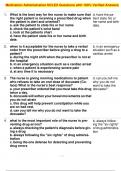Medication Administration NCLEX Questions with 100&percnt; Verified Answers