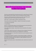BEC CPA Exam Questions And Answers&period; Verified And Updated&period;
