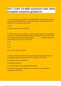 UCT &sol; CSO T-6 MQF questions with 100&percnt; complete solutions graded A&plus;