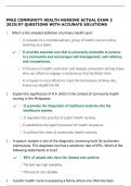 PNLE COMMUNITY HEALTH NURSING ACTUAL EXAM 2 2025&vert;97 QUESTIONS WITH ACCURATE SOLUTIONS