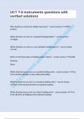 UCT T-6 Instruments questions with verified solutions 