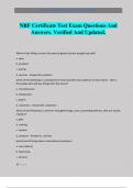 NRF Certificate Test Exam Questions And Answers&period; Verified And Updated&period;