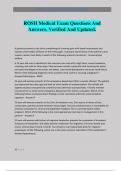 ROSH Medical Exam Questions And Answers&period; Verified And Updated&period;