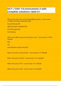 UCT &sol; CSO T-6 Instruments 2 with complete solutions rated A&plus;
