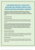 C182 MESSER PRACTICE 1 EXAM STUDY  QUESTIONS AND ANSWERS COMPLETE AND  VERIFIED WESTERN GOVERNORS&rsquo; UNIVERSITY