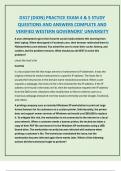 D317 &lpar;DION&rpar; PRACTICE EXAM 4 & 5 STUDY  QUESTIONS AND ANSWERS COMPLETE AND  VERIFIED WESTERN GOVERNORS&rsquo; UNIVERSITY