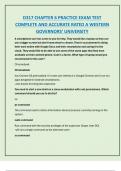 D317 CHAPTER 6 PRACTICE EXAM TEST  COMPLETE AND ACCURATE RATED A WESTERN  GOVERNORS&rsquo; UNIVERSITY