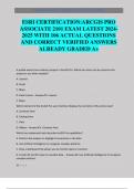 ESRI CERTIFICATION&colon;ARCGIS PRO ASSOCIATE 2101 EXAM LATEST 2024- 2025 WITH 106 ACTUAL QUESTIONS AND CORRECT VERIFIED ANSWERS ALREADY GRADED A&plus;