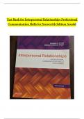 Test Bank for Interpersonal Relationships Professional Communication Skills for Nurses 6th Edition Arnold