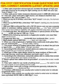 FOA CFOT CERTIFICATION EXAM QUESTIONS WITH 100&percnt; CORRECT ANSWERS &vert;LATEST UPDATE&vert; &vert;2025&vert;