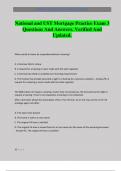 National and UST Mortgage Practice Exam 3 Questions And Answers&period; Verified And Updated&period;