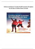 Test Bank For Edelman and Kudzma&rsquo;s Canadian Health Promotion Throughout the Life Span&comma; 1st Edition - 2023 All Chapters