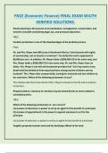 FNCE &lpar;Economic Finance&rpar; FINAL EXAM WITH  VERIFIED SOLUTIONS