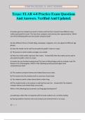 Texas&colon; ELAR 4-8 Practice Exam Questions And Answers&period; Verified And Updated&period;