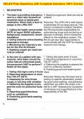 NCLEX Prep Questions with Complete Solutions 100&percnt; Correct