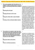 Newborn Saunders NCLEX questions with 100&percnt; Verified Answers