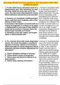Oncology NCLEX practice questions Test Questions with 100&percnt; Verified Answers