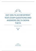 DAT &lpar;DELTA ACHIEVEMENT TEST&rpar; EXAM QUESTIONS AND ANSWERS&period;DELTA SIGMA THETA