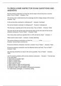 FLORIDA HOME INSPECTOR EXAM QUESTIONS AND ANSWERS