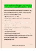 Goldman Wealth Management Interview  with All Answers and Illustrations Given
