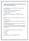 Driving Instructor License Practice Exam &num;3 40 questions and correct answers 2025&sol;&sol;graded A&plus;