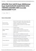 UPDATED&colon; DLM &lpar;ASCP&rpar; Exam &lpar;2025&rpar;Actual Exam Test&vert;COMPLETE QUESTIONS WITH VERIFIED ANSWERS &lpar;100&percnt; Accurate Solutions&rpar;&vert;GET IT A&plus;&excl;&excl;