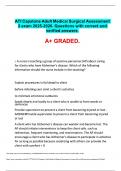 ATI Capstone Adult Medical Surgical Assessment 2 exam 2025-2026&period; Questions with correct and verified answers&period;  A&plus; GRADED&period;