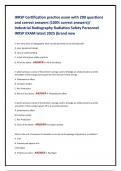 IRRSP Certification practice exam with 200 questions and correct answers &lpar;100&percnt; correct answers&rpar;&sol; Industrial Radiography Radiation Safety Personnel IRRSP EXAM latest 2025 &lpar;brand new