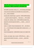 NFLPA Session 9 Exam Questions and  Answers 100&percnt; Solved &vert; Graded A&plus;