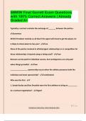 SMWW Final Garrett Exam Questions  with 100&percnt; Correct Answers &vert; Already  Graded A&plus;