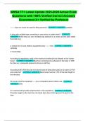 NWSA TT1 Latest Update 2025-2026 Actual Exam Questions with 100&percnt; Verified Correct Answers Guaranteed A&plus; Verified by Professor