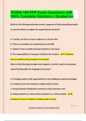 TEXES 160 PPR Exam Questions with  100&percnt; Complete Solutions &vert; Graded A&plus;