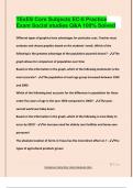 TExES Core Subjects EC-6 Practice  Exam Social studies Q&A 100&percnt; Solved