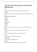 Accounting Information Systems  test bank with 100&percnt; pass rate&period;