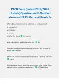 PTCB Exam &lpar;Latest 2025&sol;2026 Update&rpar; Questions with Verified Answers &vert;100&percnt; Correct &vert; Grade A&period;