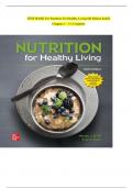 TEST BANK For Nutrition For Healthy Living 6th Edition Schiff Chapters 1 - 13&comma; with Correct Answers
