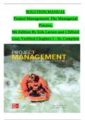 SOLUTION MANUAL Project Management&colon; The Managerial Process&comma;  8th Edition By Erik Larson and Clifford 