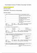TEST BANK - PSYCHOLOGICAL SCIENCE 6TH EDITION BY MICHAEL S&period; GAZZANIGA