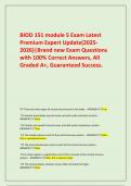  BIOD 151 module 5 Exam Latest Premium Expert Update&lpar;2025-2026&rpar;&vert;Brand new Exam Questions with 100&percnt; Correct Answers&comma; All Graded A&plus;&comma; Guaranteed Success&period;