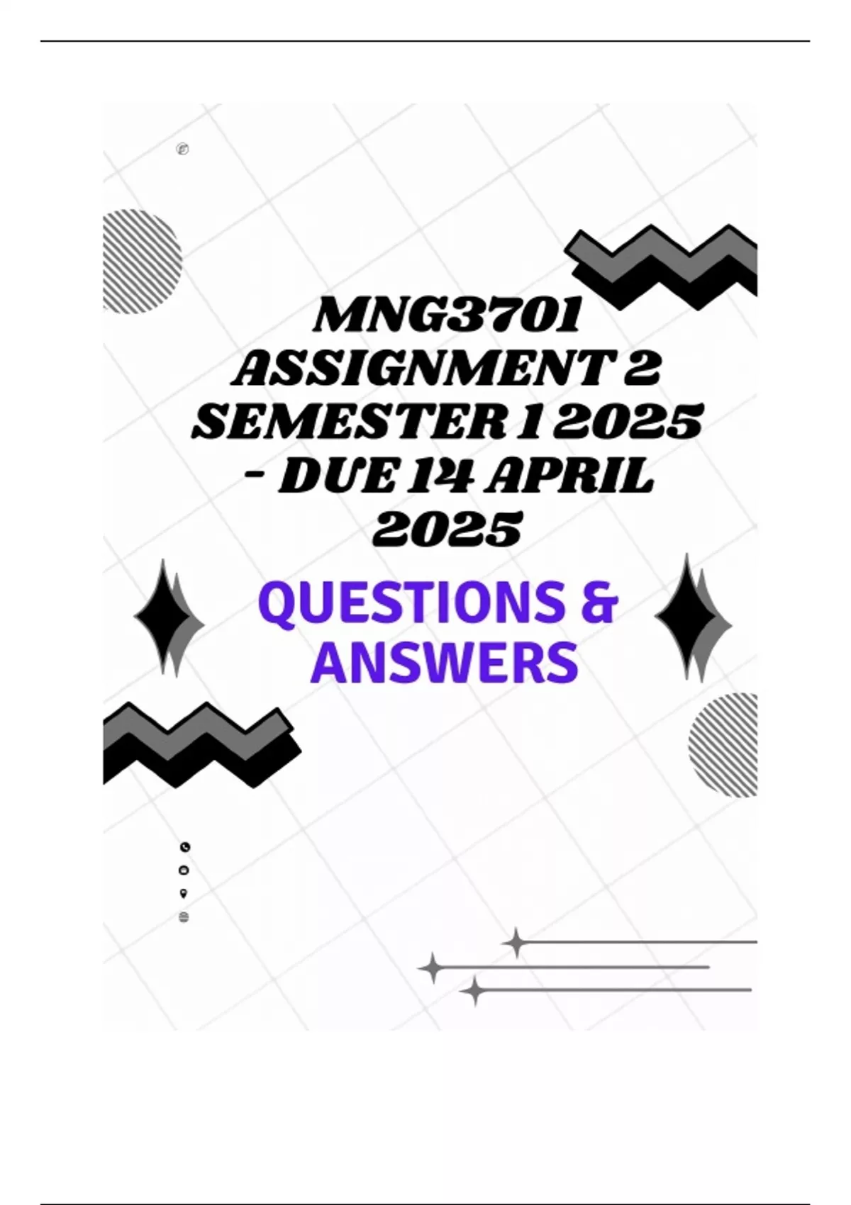 MNG3701 Assignment 2 Semester 1 2025 - DUE 14 April 2025 - Strategic ...