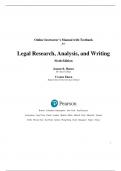 Online Instructor&rsquo;s Manual with Testbank for Legal Research&comma; Analysis&comma; and Writing Sixth Edition Joanne B&period; Hames