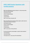 CIPP E IAPP Practice Questions with verified solutions