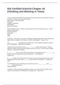 ISA Certified Arborist Chapter 16 &lpar;Climbing and Working in Trees&rpar; Questions and Answers 100&percnt; Solved
